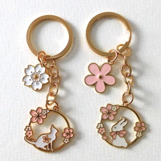 Flower Animal Keychain